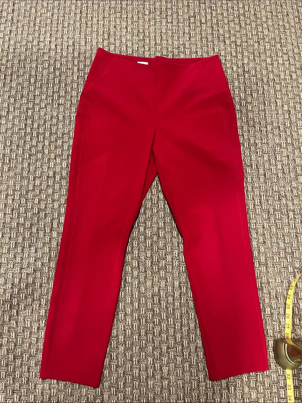 CAbi Vibrant Red Straight Leg Ponte Pants